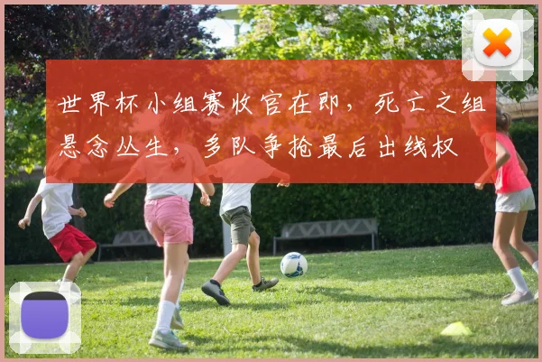 世界杯小组赛收官在即，死亡之组悬念丛生，多队争抢最后出线权